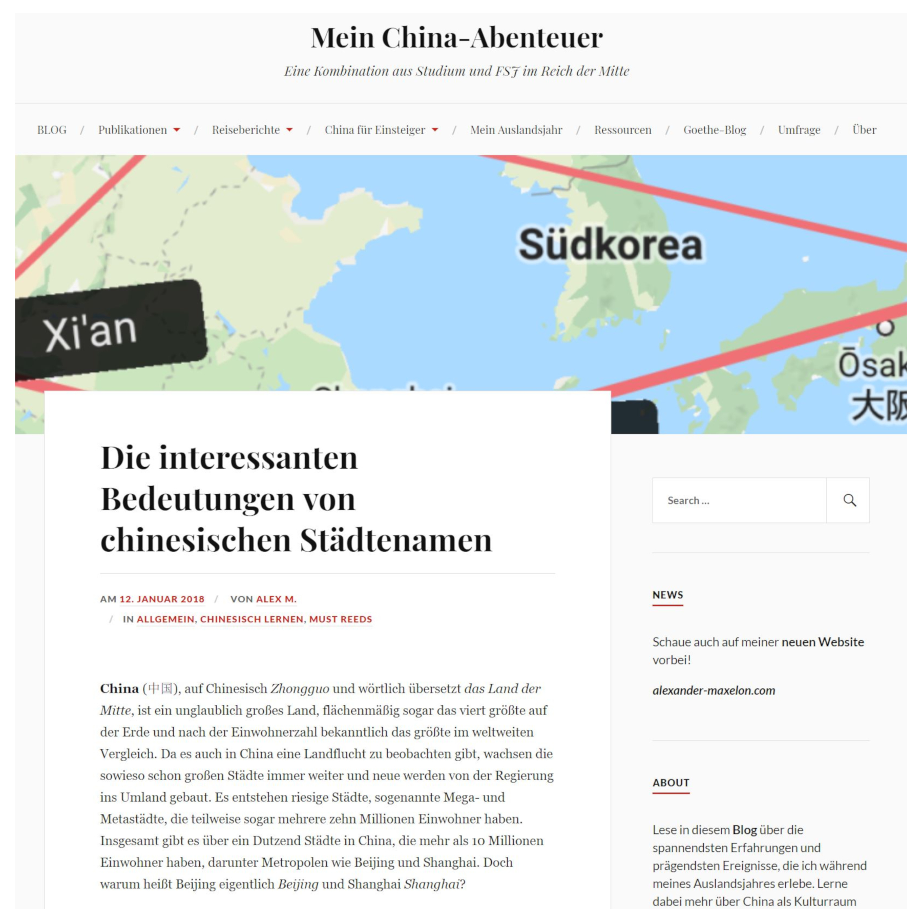 MeinChinaAbenteuer Die interessanten Bedeutungen von chinesischen Städtenamen