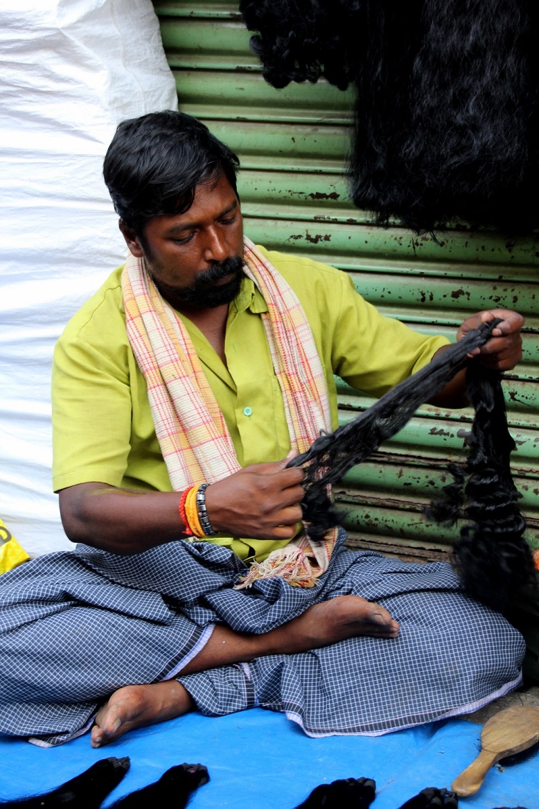 Haarhändler Indien Bild