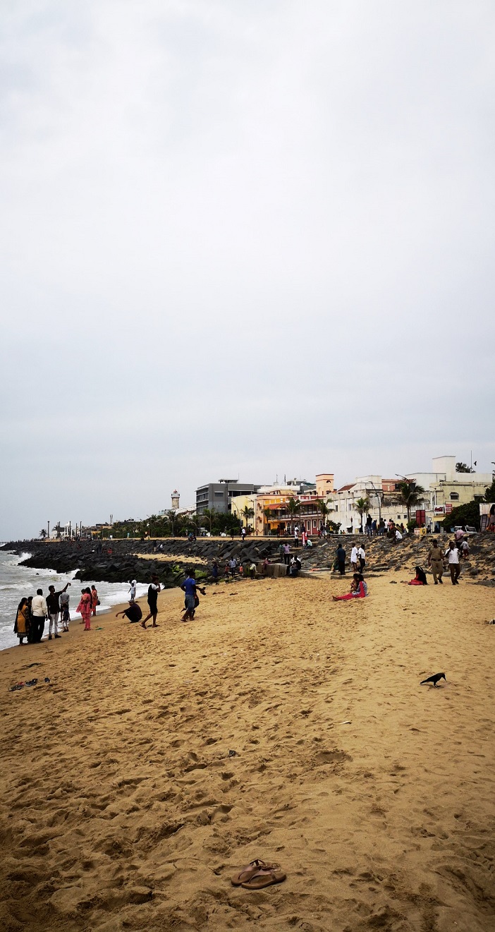 Pondicherry Strand Indien Bild