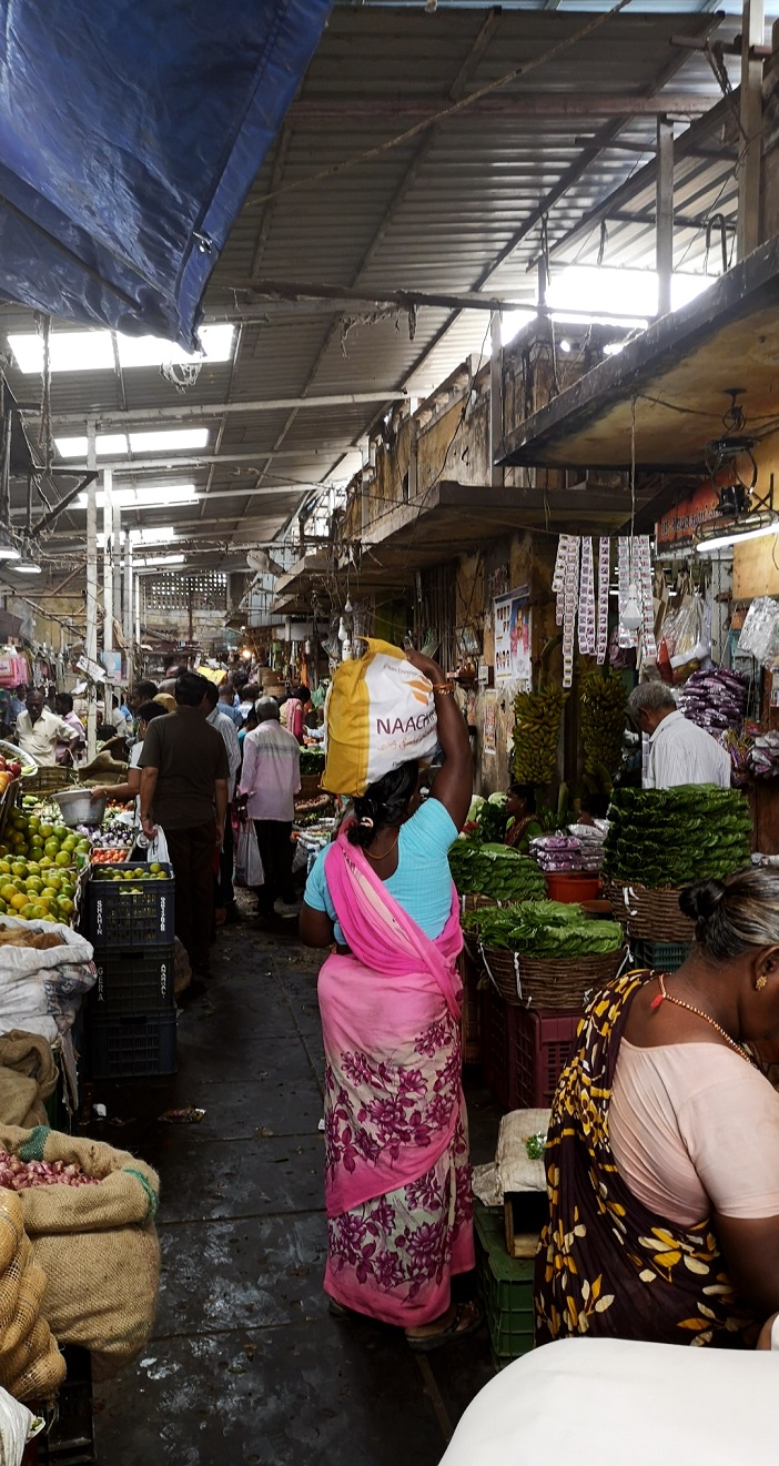 Pondicherry Markt Indien Bild