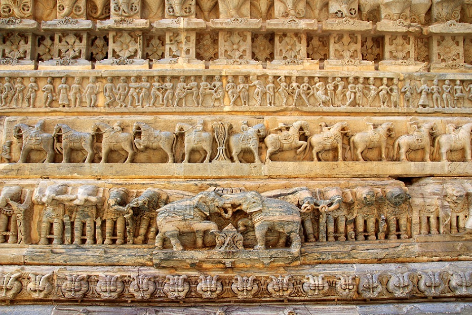 Tempeldetails Indien Bild