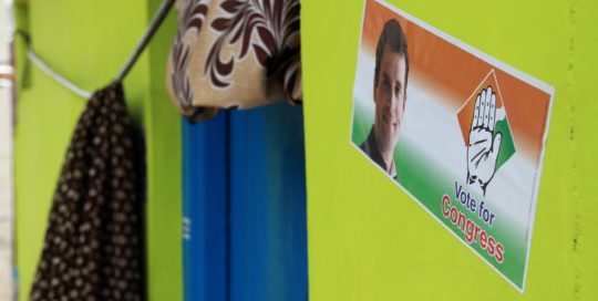 Vote for Congress Wahlplakat Indien Bild