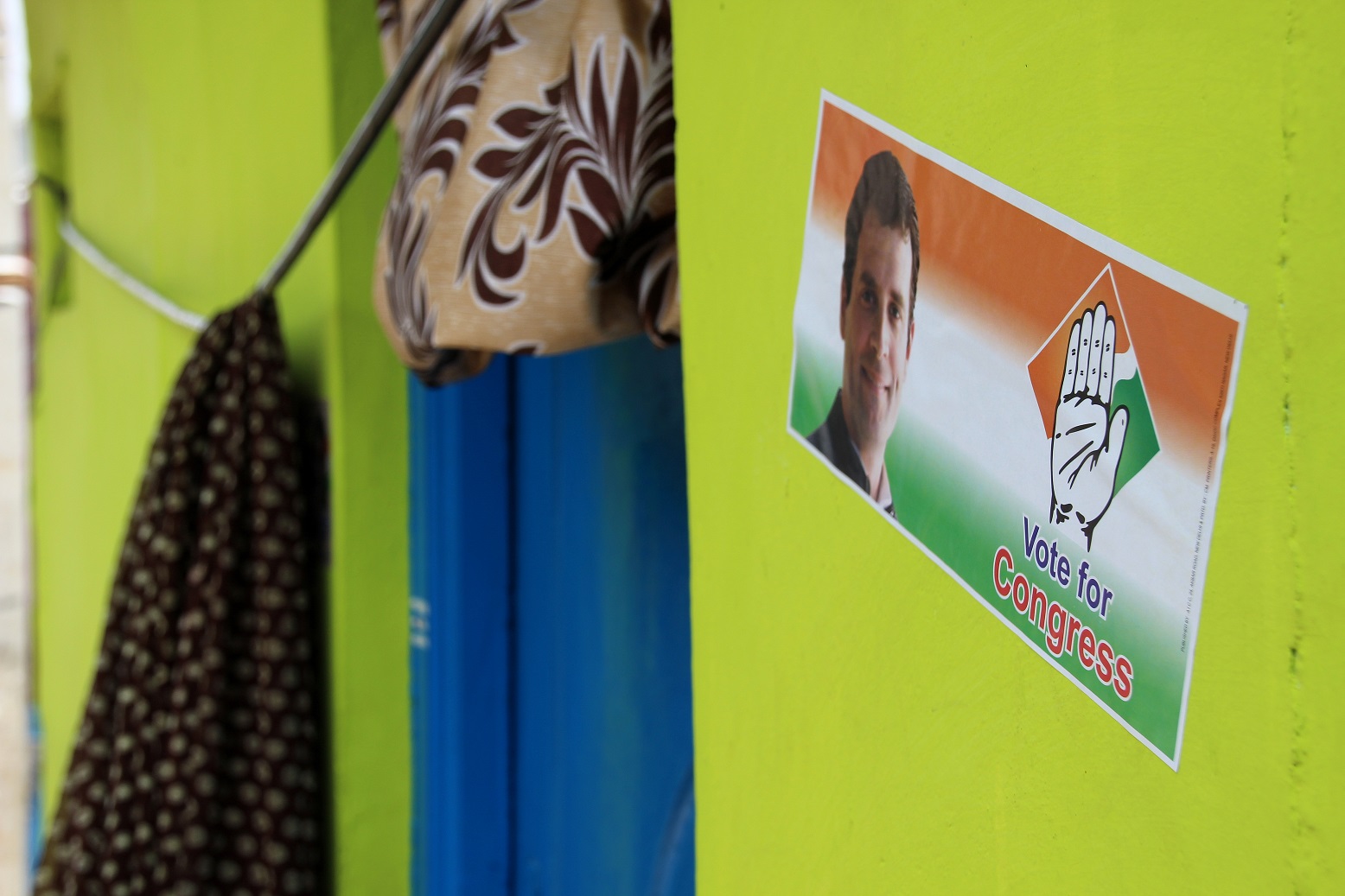 Vote for Congress Wahlplakat Indien Bild