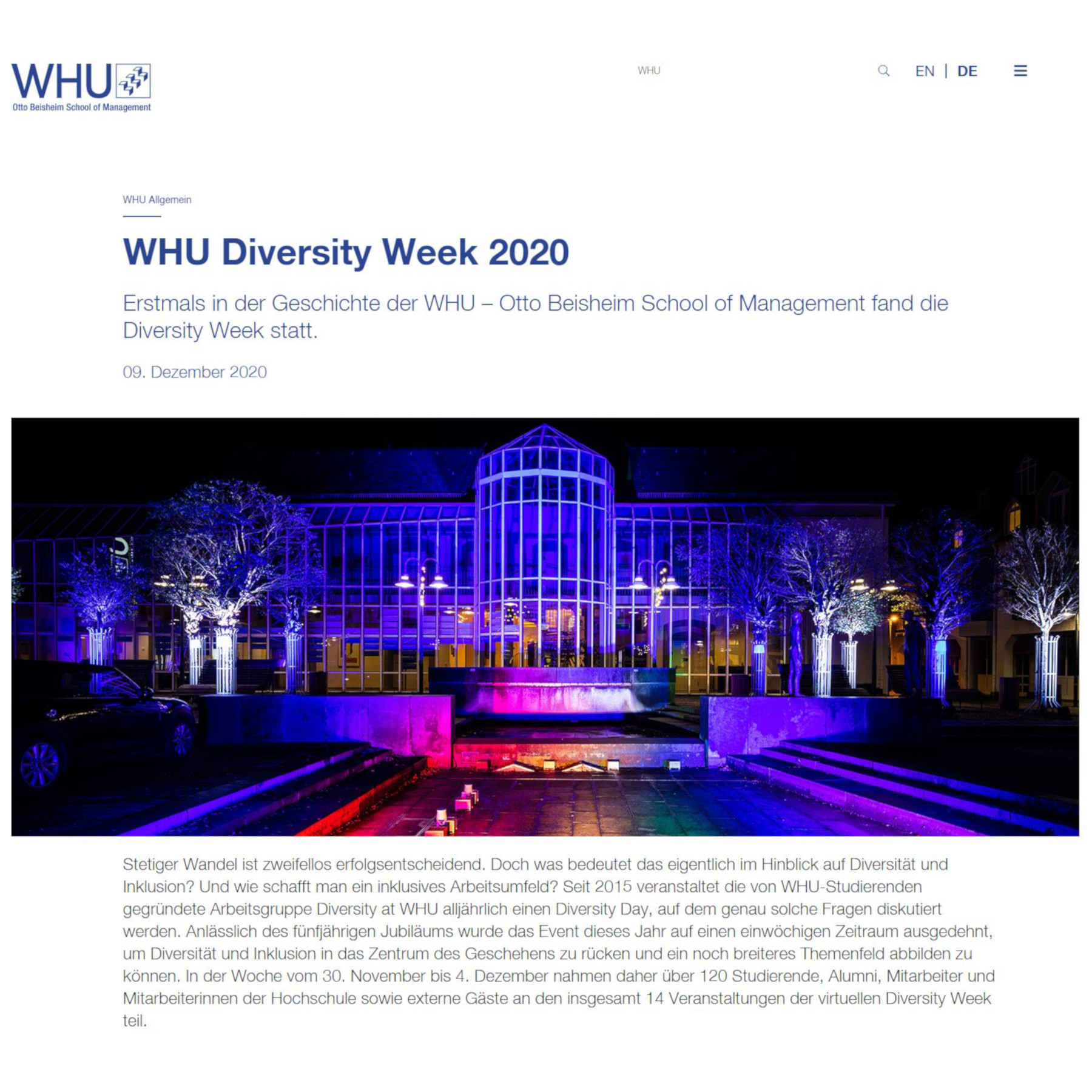 WHU Diversity Week 2020